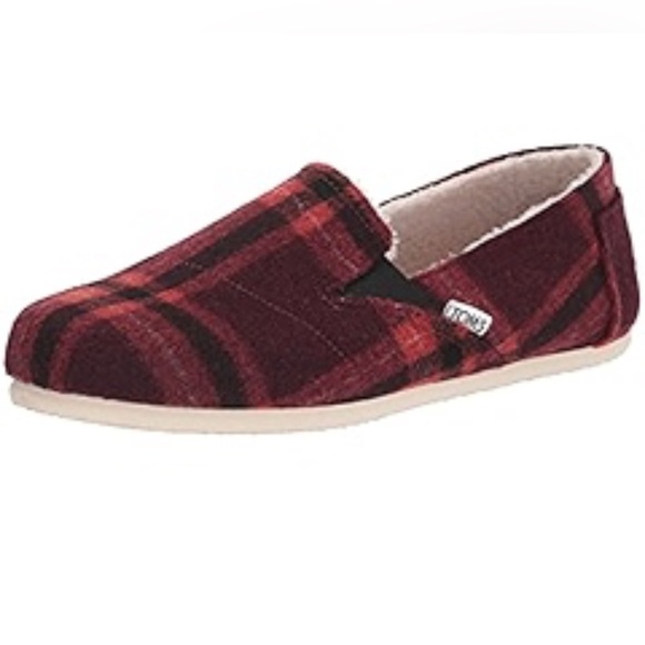 Toms Redondo Plaid Slip On Flats - Picture 1 of 8